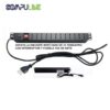 REGLETA PDU 12 POSICIONES CABLE 3mts C/FUSIBLE 10A Para Rack - Imagen 2