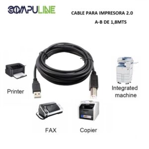 CABLE USB A/B 1.8METROS