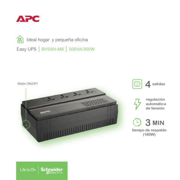 Unidad EASY UPS BV de APC 500VA - Imagen 3