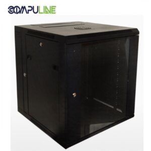 RACK12U DOBLE BISAGRA 60CM-FONDO NEGRO INC-2U