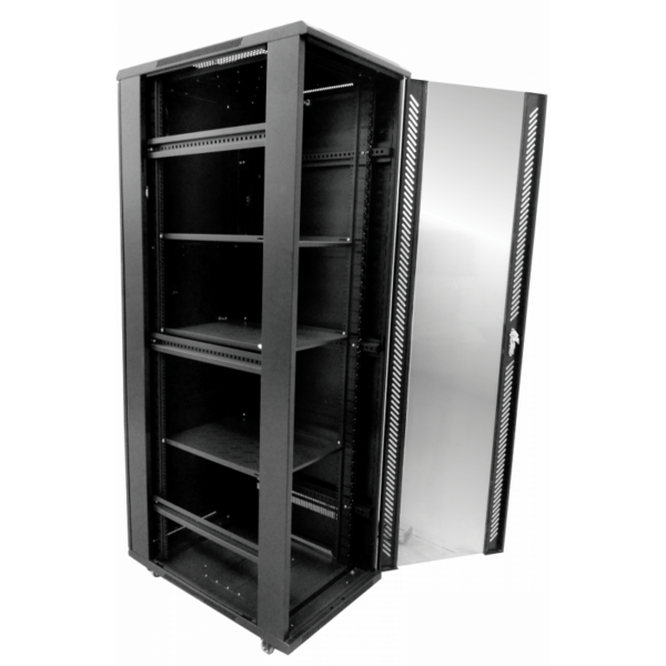 Rack Puerta Vidrio 42U 900mm 90cm-Fondo  Ventiladores-PDU-Bandejas - Imagen 3