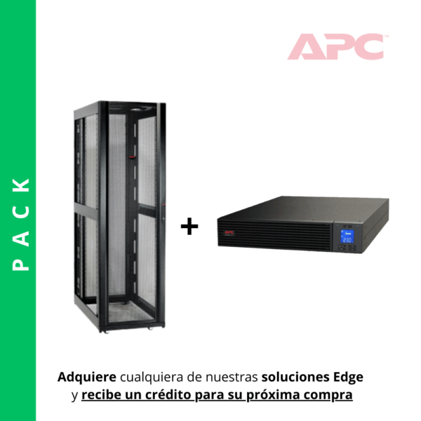 UPS On-Line SRV RM de APC 3000 VA +  Rack Gabinete para servidores de 2 U